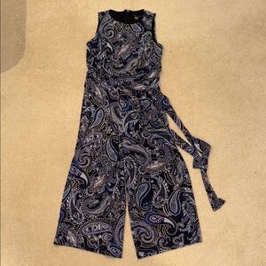 Tommy Hilfiger Navy Blue Paisley Jumpsuit